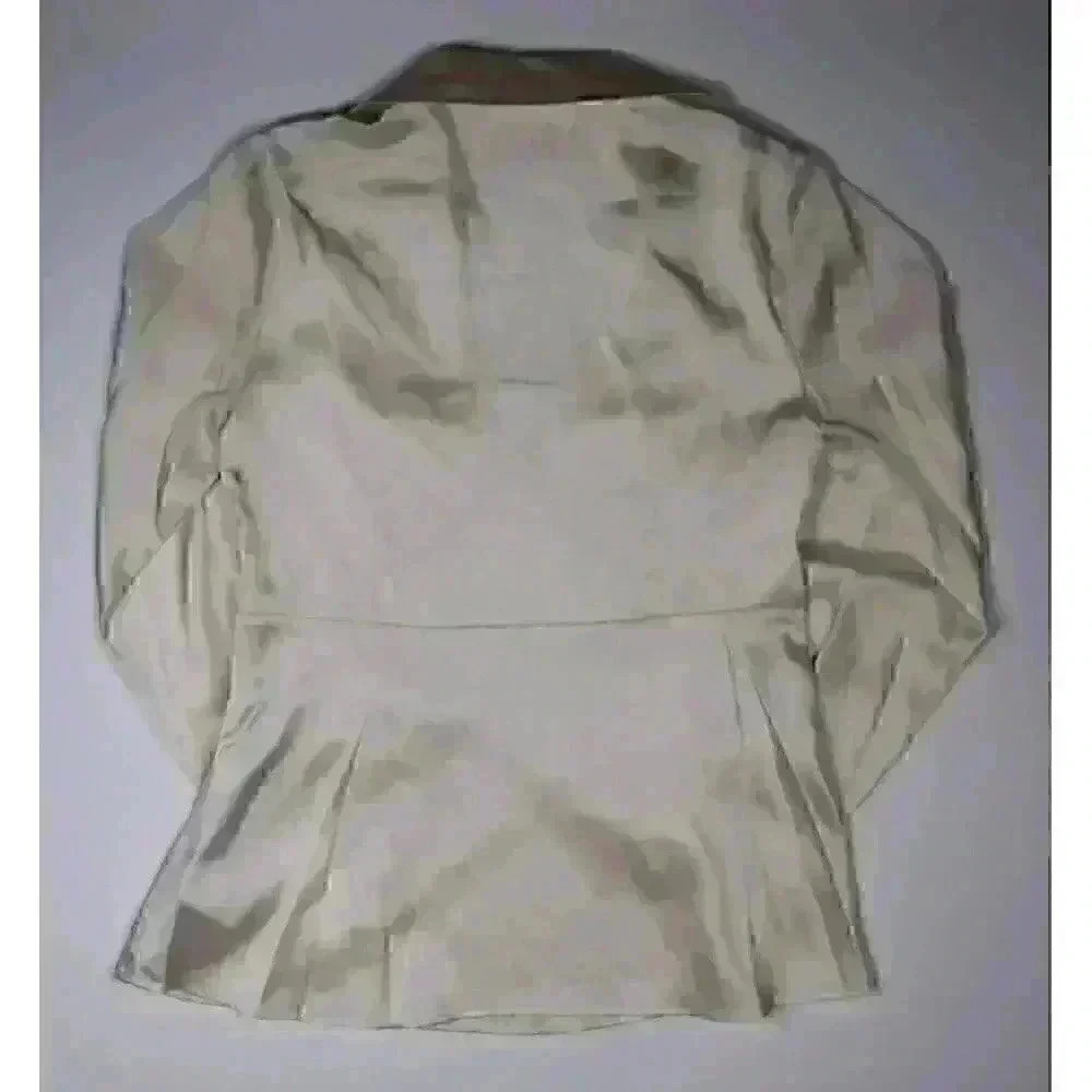 NEW! MICHAEL Michael Kors Women's S Collared V-Neck Logo Satin Blouse NWT $110 - Picture 2 of 3